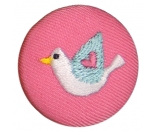 刺繡包釦-和平鴿BCB03