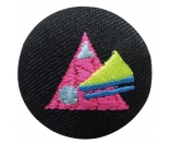 刺繡包釦-幾何三角BCB08